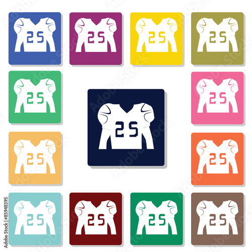 Fototapeta Naklejka Na Ścianę i Meble -  American football shirt icon