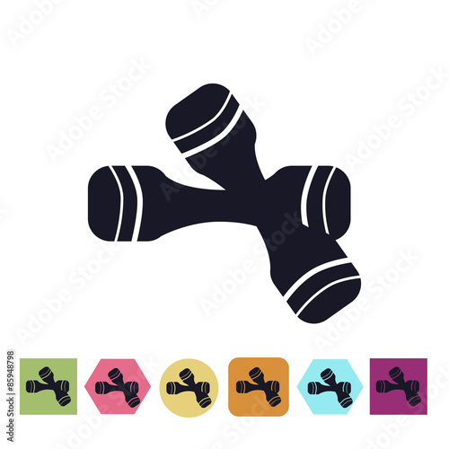 Fitness dumbell icon