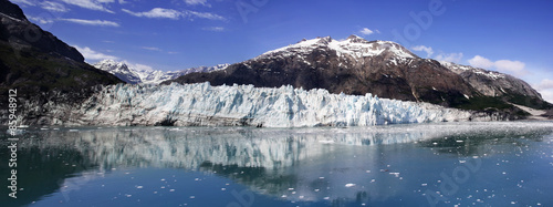 Panorama of Margerie Glacier in Alaska, USA 