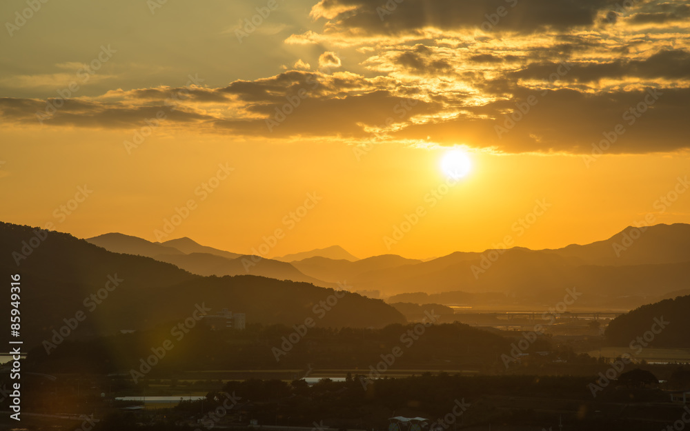 View of Sunset from Hak Observatory