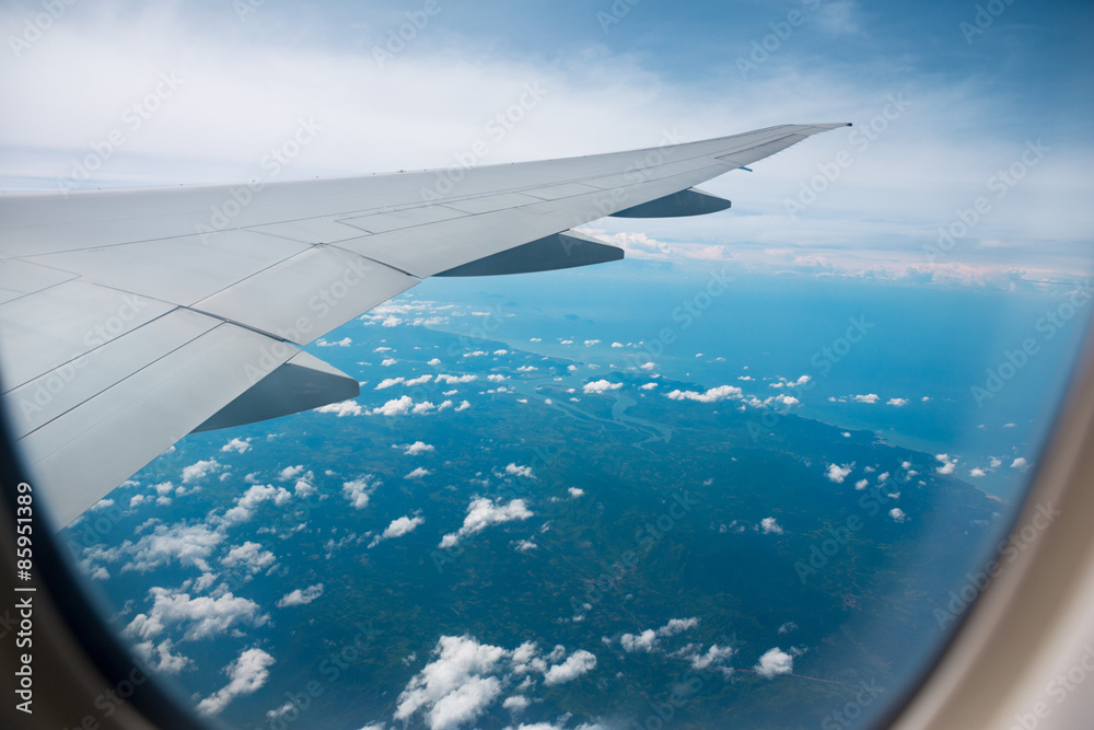 Fototapeta premium Sky view from airplane window
