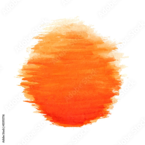 watercolor sun, vector illustration