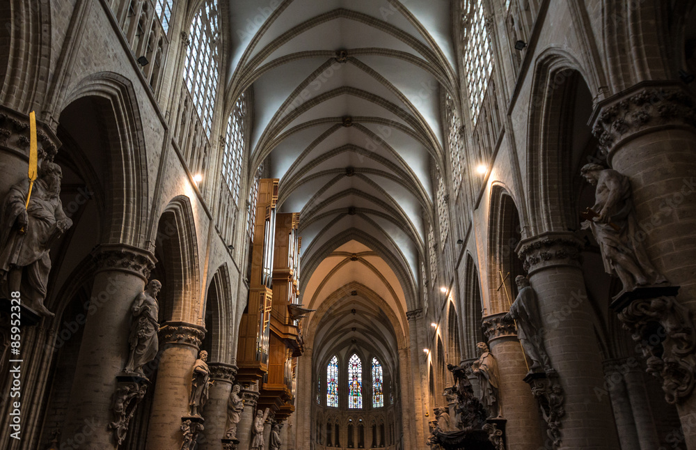 Inside Brussels Cathedral