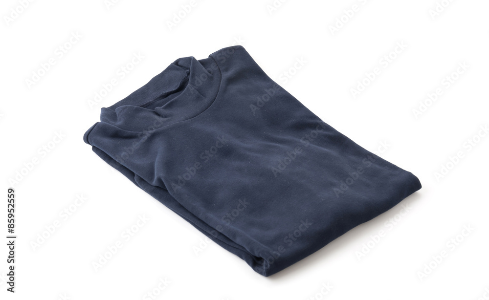 Blue turtleneck. Isolated on a white background.