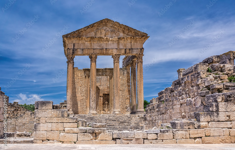 Tunisia, Dougga, Roman Temple