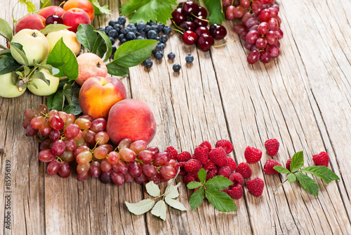 Fototapeta Naklejka Na Ścianę i Meble -  Delicious fruits and berries
