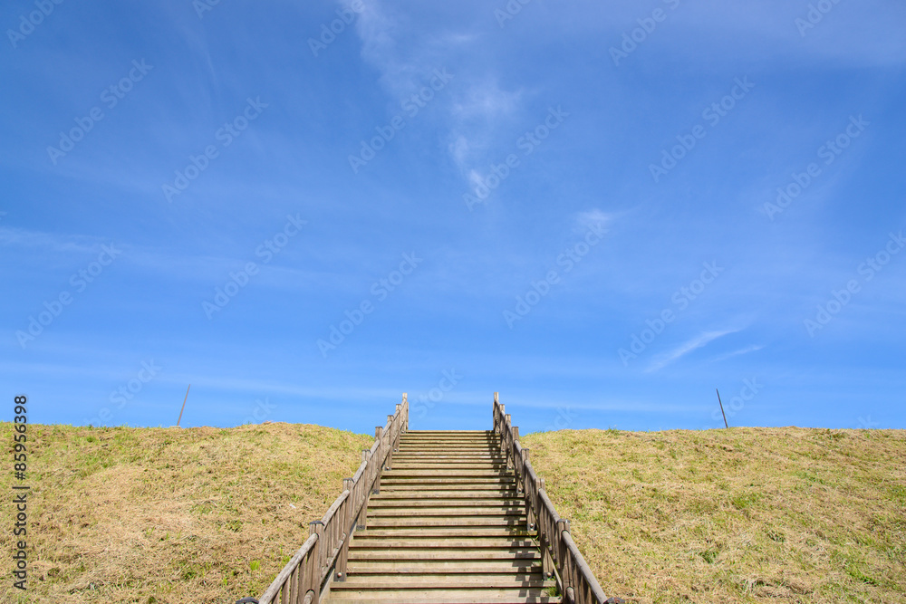 Stairs at a hill