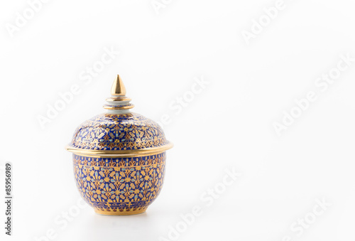 Benjarong (A traditional Thai five-colored famous porcelain in t
