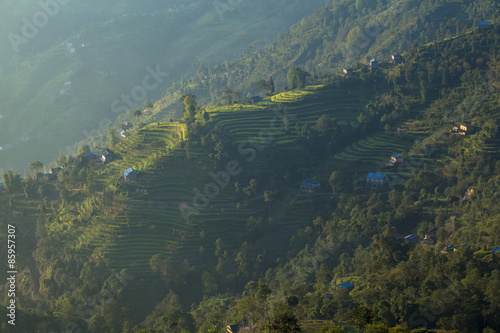 ナガルコットの段々畑と民家 © top10top