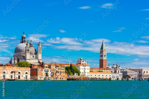 View from the sea to Venice in summer day, Italia