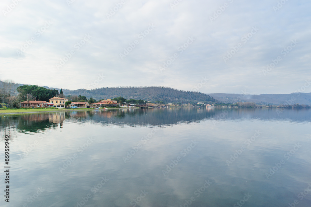 View of lake of bracciano View of lake of bracciano