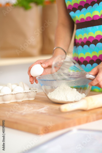 Baking ingredients for shortcrust pastry, plunger photo