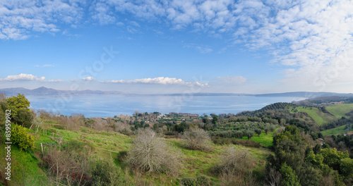 Whole view of Lake of Bracciano