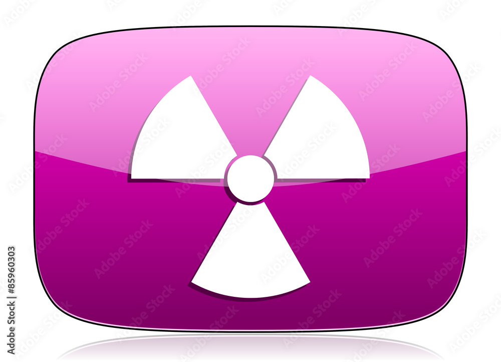 radiation violet icon atom sign radiation violet icon atom sign