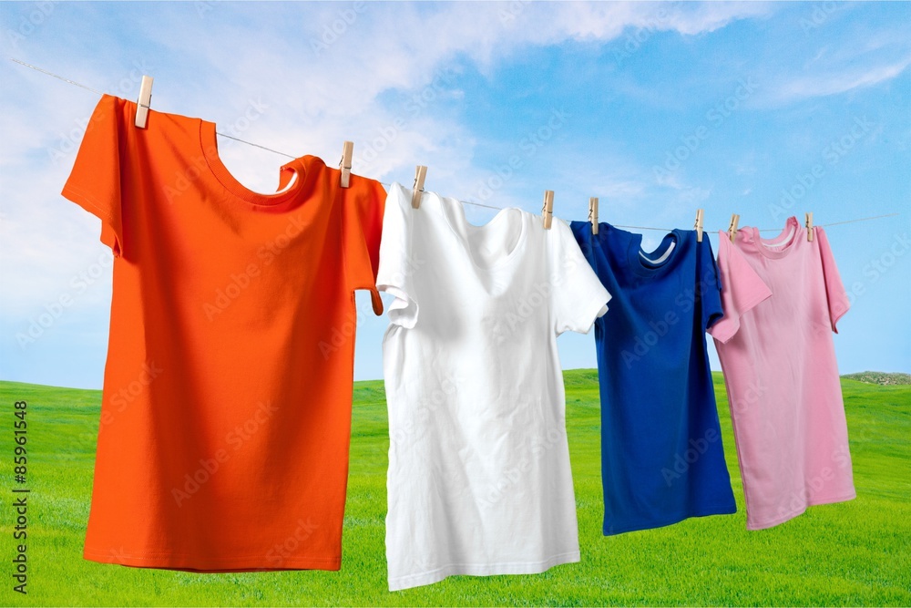 Clothesline, T-Shirt, Hanging. Clothesline, T-Shirt, Hanging.