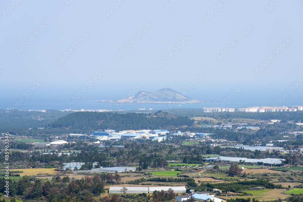 Biyangdo view from the top of Jeoji Oreum
