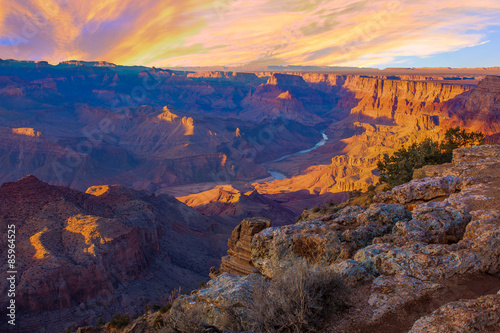 Majestic Vista of the Grand Canyon at Dusk © Josemaria Toscano