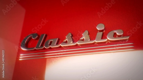 The word classic written in retro style