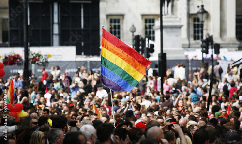 Rainbow flag in London's Gay Pride #85966927