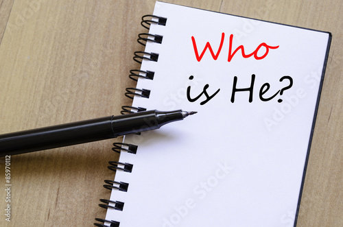 Tableau sur toile Who is he concept Notepad