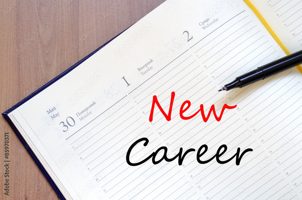 New career concept Notepad New career concept Notepad