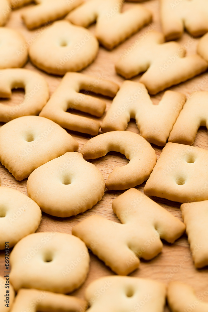 Baked Alphabet biscuit