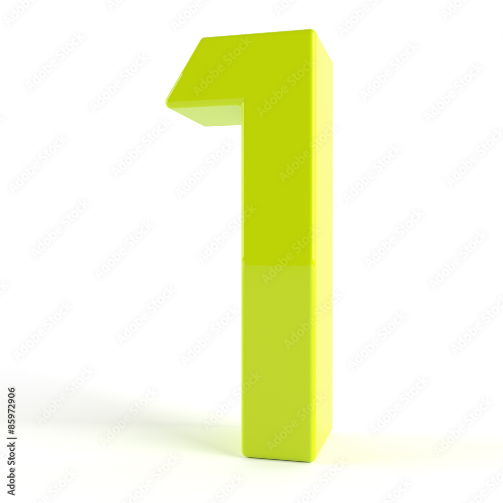 3d Green number - 1 3d Green number - 1
