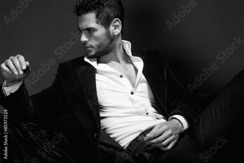 Handsome man posing