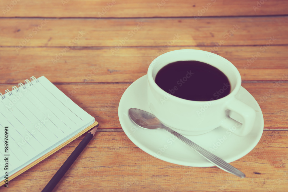 cup of coffee on a wooden table cup of coffee on a wooden table
