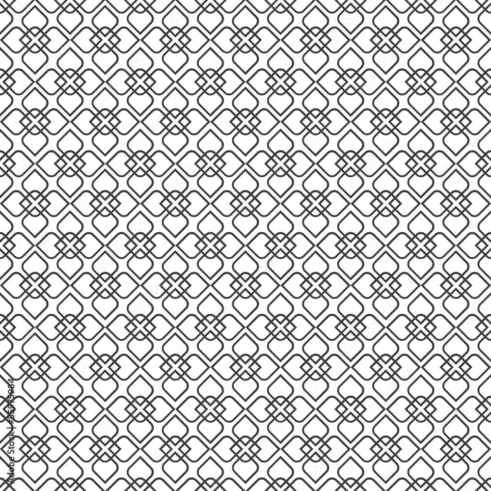 Naklejka premium Delicate seamless pattern in oriental style - variation 3