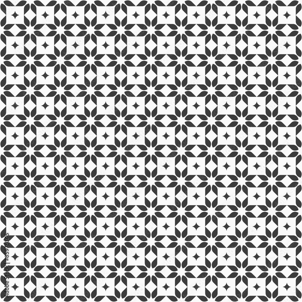 Monochrome seamless pattern in oriental style - variation 3 Monochrome seamless pattern in oriental style - variation 3