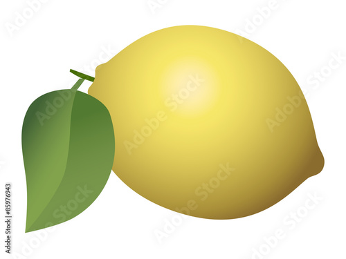 Lemon fruit isolated on white background