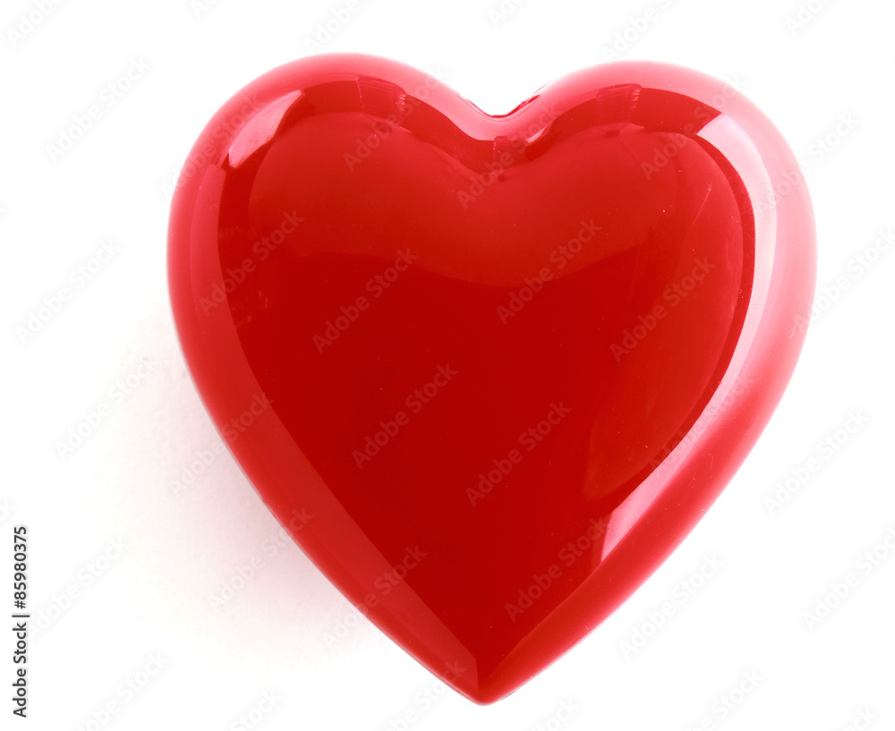 A red heart isolated on white background