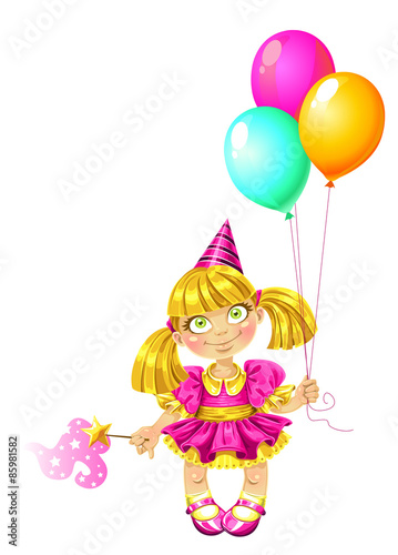 Little fairy with baloons