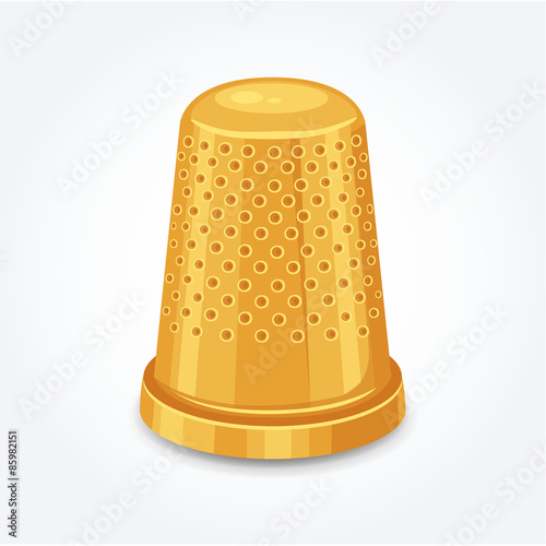 Vector thimble flat illustration