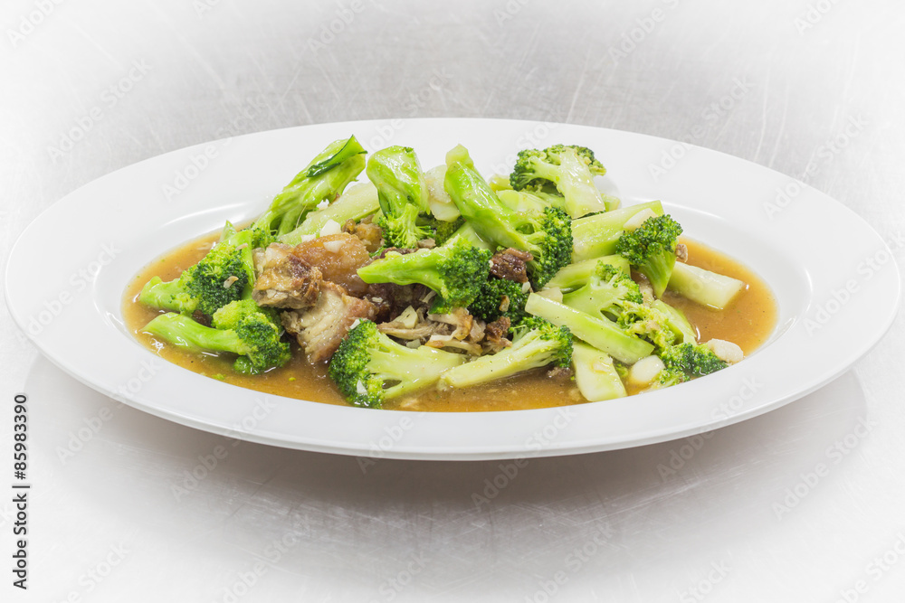 broccoli,Vegetable and pork