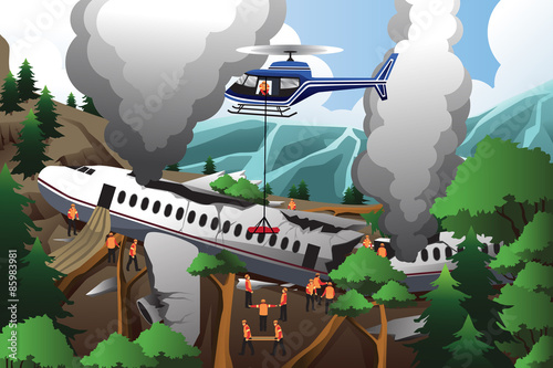 Search and rescue for airplane crash
