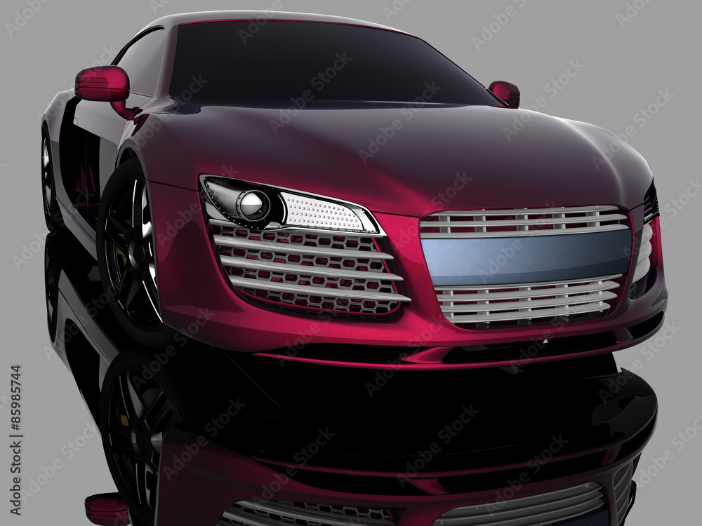 Naklejka premium Luxury model sport car. Driving vehicle transportation concept.