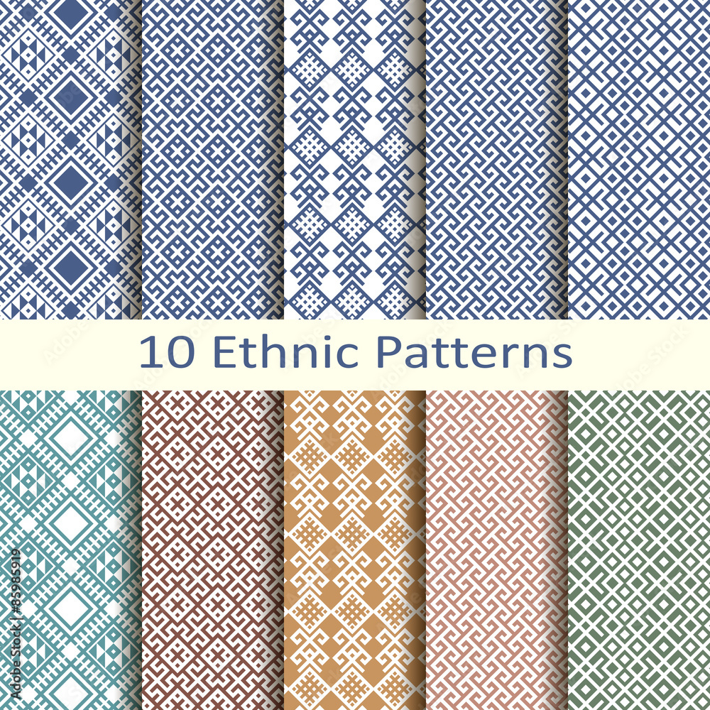 set of ten ethnic patterns set of ten ethnic patterns