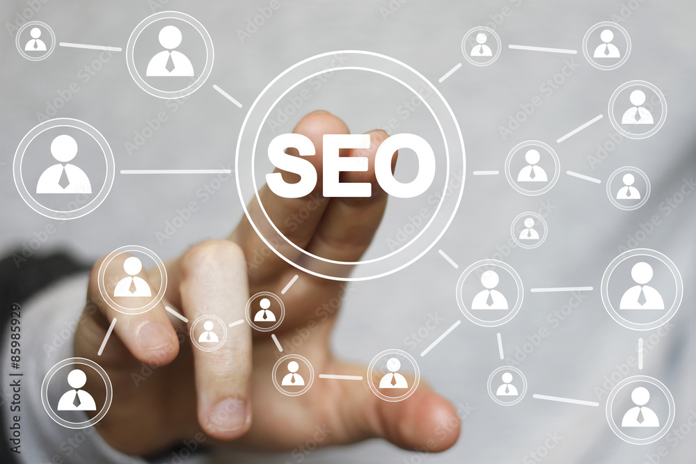 Businessman push button web seo icon Businessman push button web seo icon