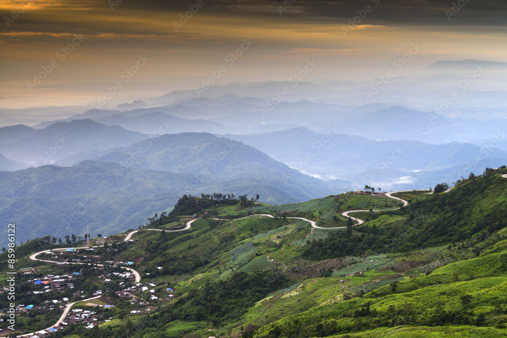 Fototapeta premium Mountain road at Thailand