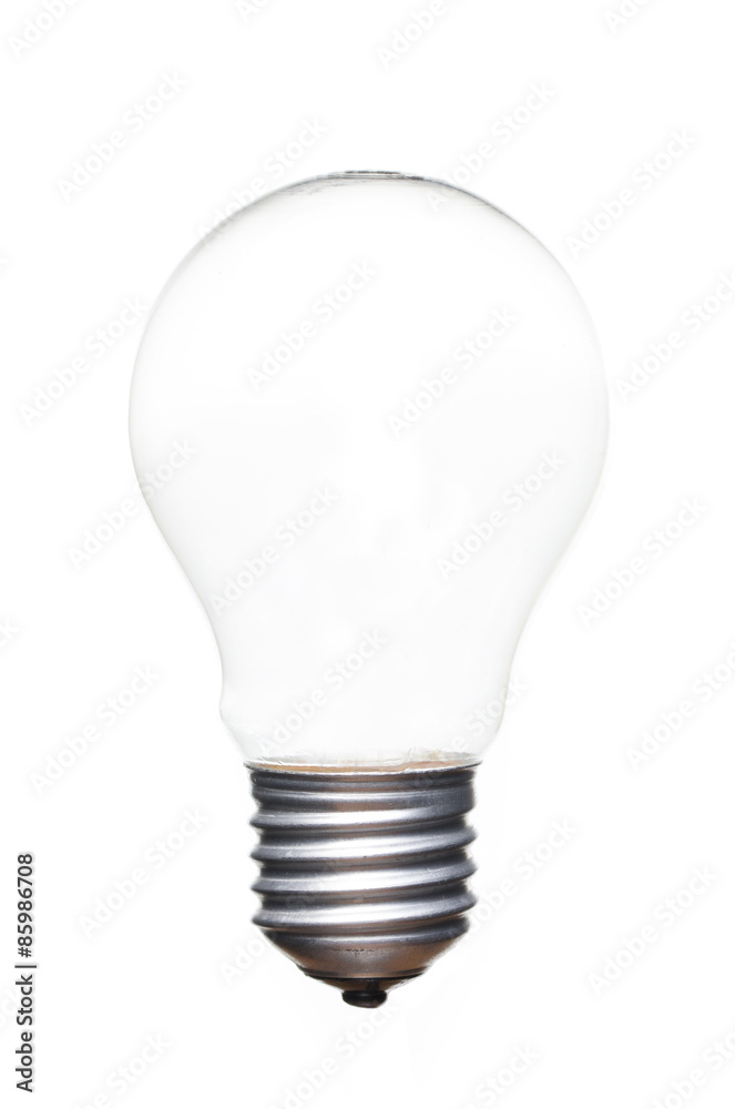 Empty Lightbulb filament on White background Empty Lightbulb filament on White background