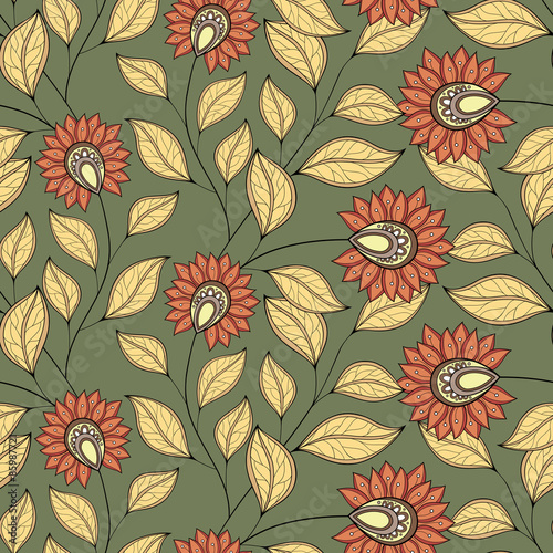 Vector Seamless Floral Pattern