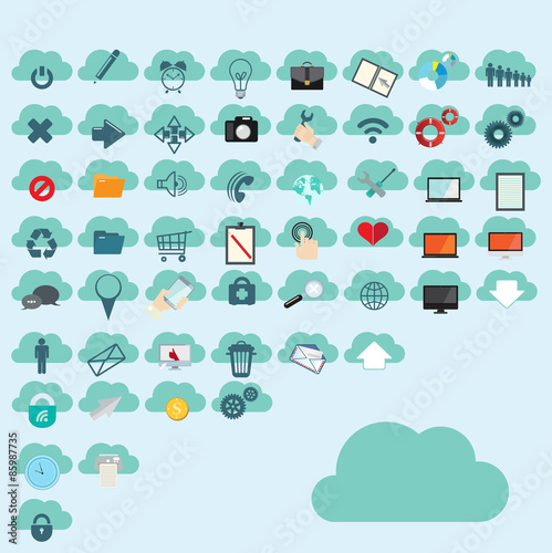 Cloud computing icons