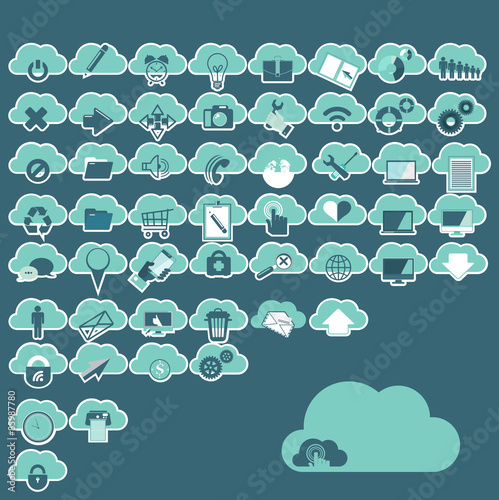 Cloud computing icons