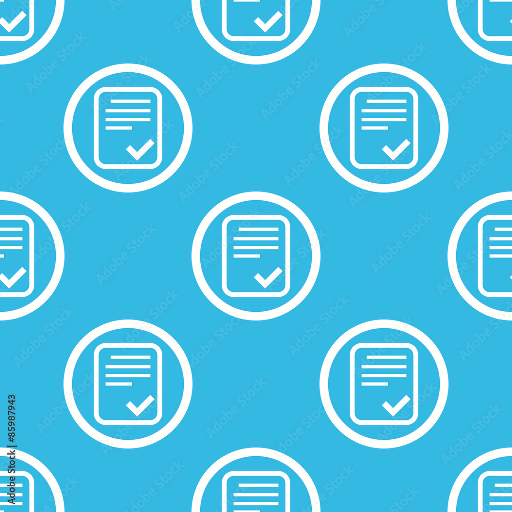 Approved document sign blue pattern Approved document sign blue pattern