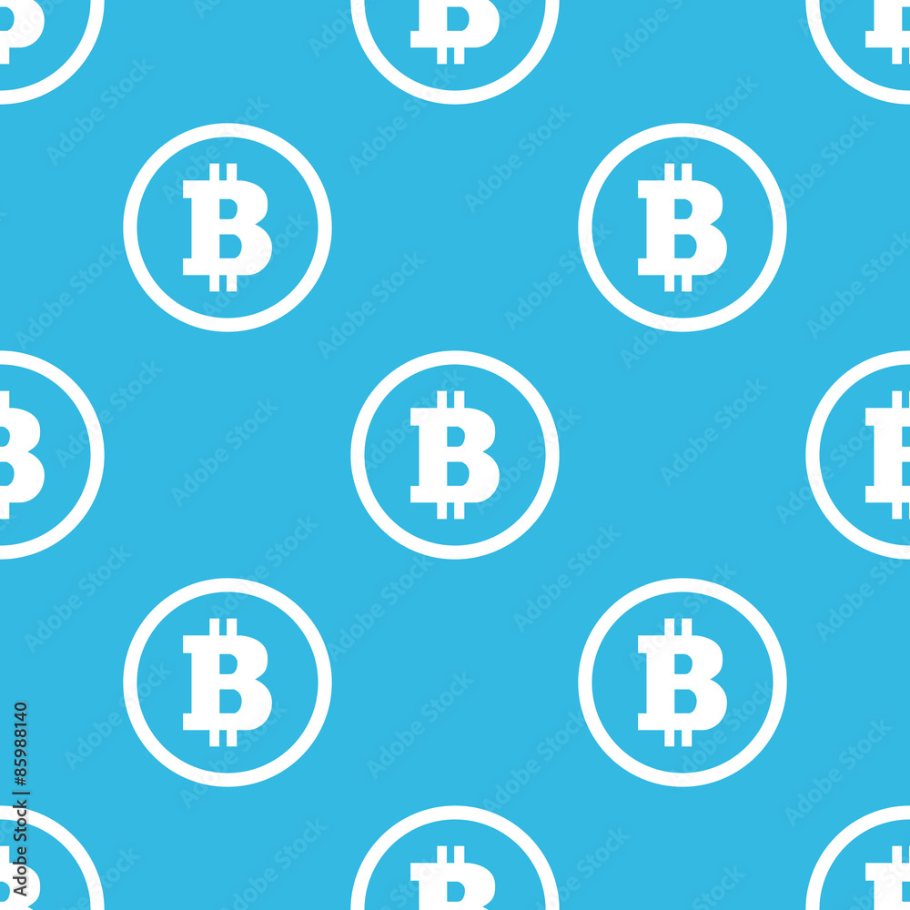 Bitcoin sign blue pattern