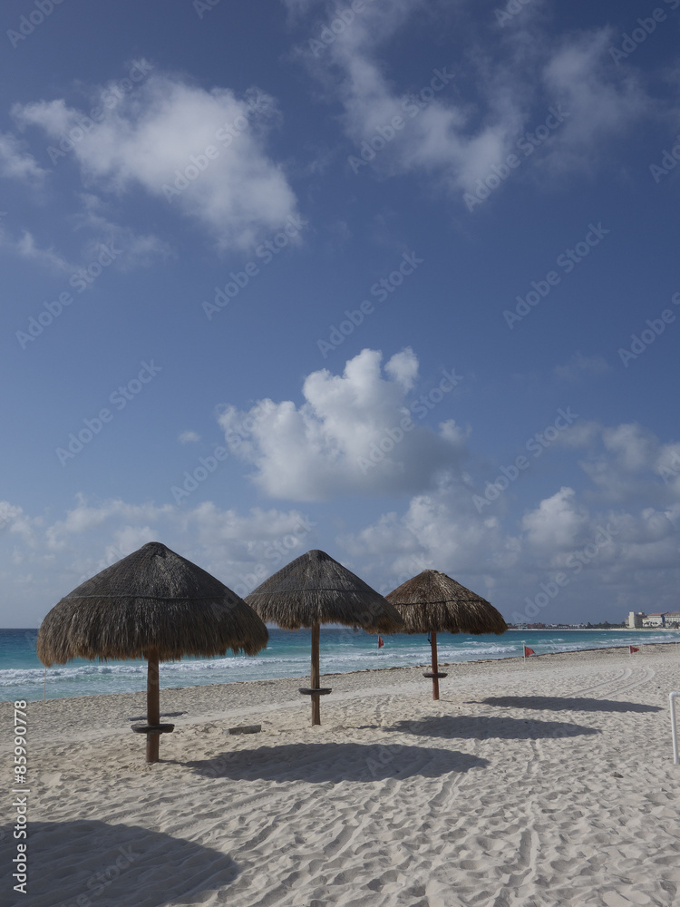 Caribbean Beach in Cancun, La Isla Dorado,, Mexico