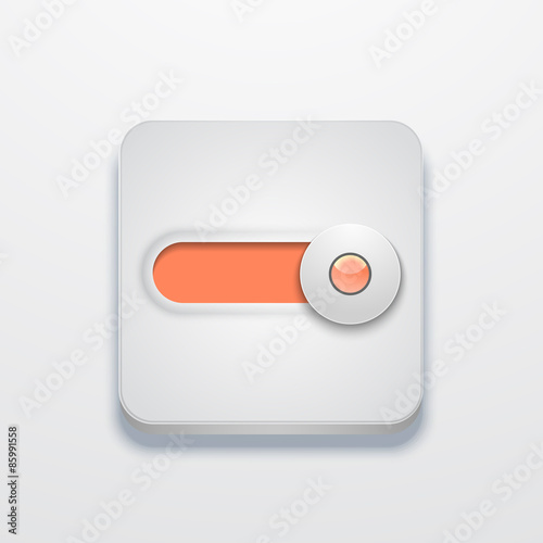 Vector modern app icon on gray