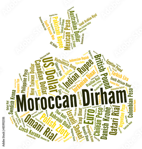 Moroccan Dirham Shows Foreign Exchange And Dirhams